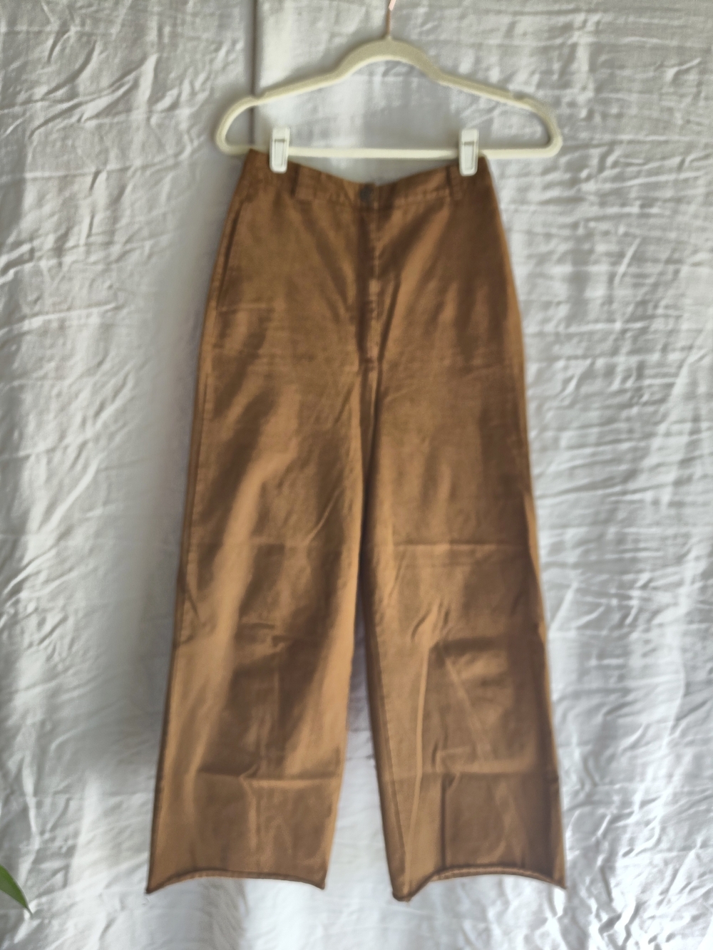 High-waist Wide-Leg Casual Pants in Brown